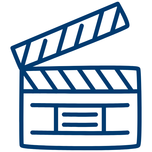 Movie director clapperboard